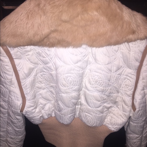 Bebe women’s cropped jacket with fur collar - Picture 2 of 3